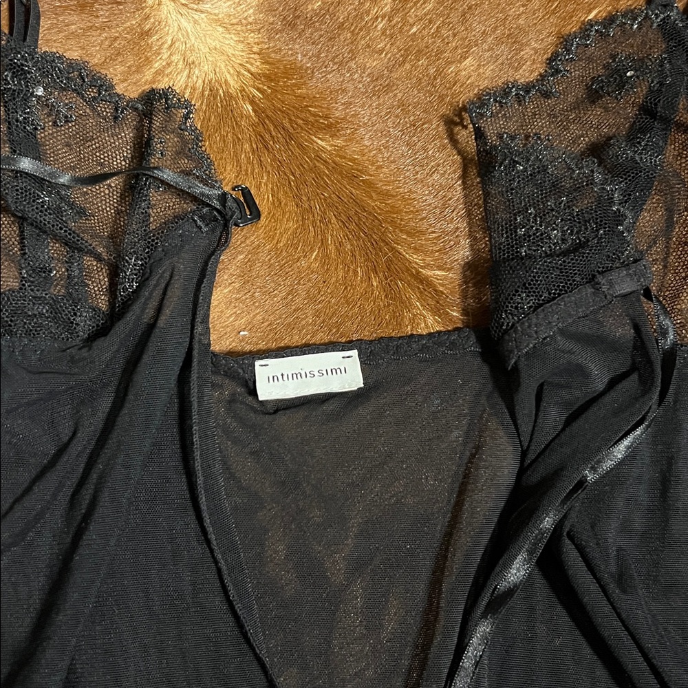 Intimissimi Black Sheer Detail Camisole, Size XS/S - Picture 3 of 10